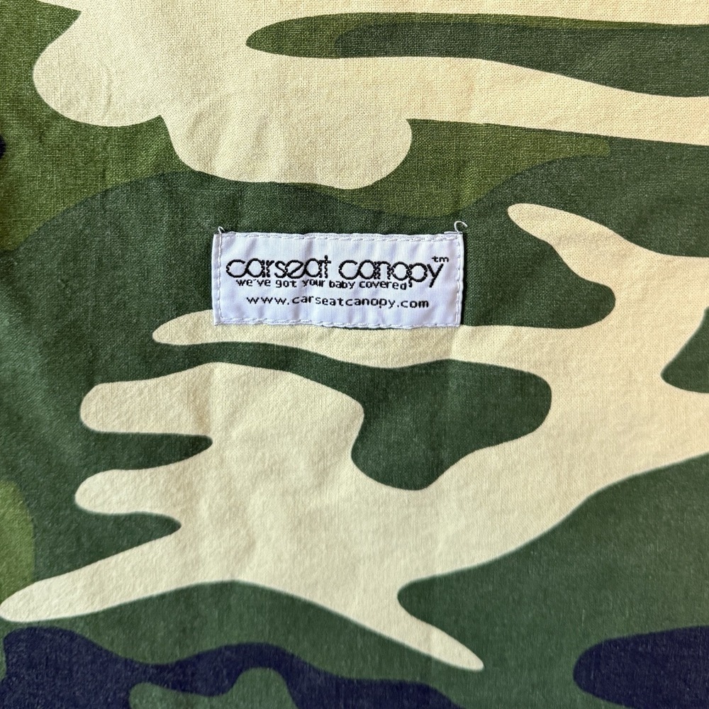 Carseat Canopy Baby Car Seat Cover Camo And Green Minky